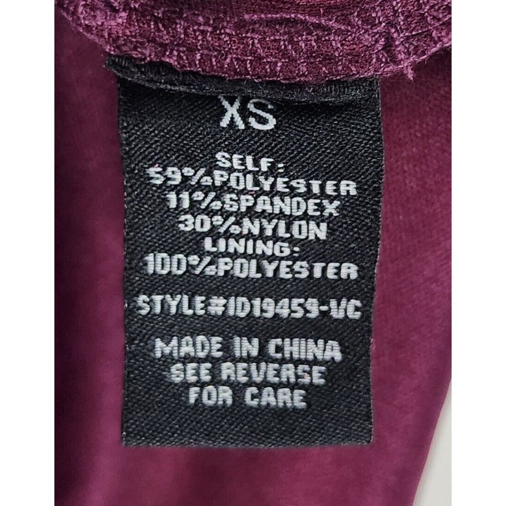 Vici Dress Womens XS Wine Velvet Victoria Anne Puff Shoulder High Low Midi - Picture 15 of 16